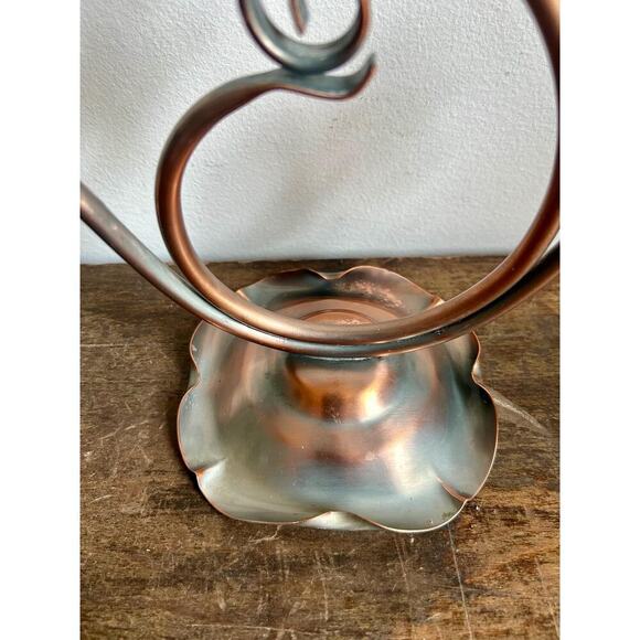 Gregorian Solid Copper Candelabra | Lovely Feminine Candelabra | Cottagecore - Picture 4 of 10